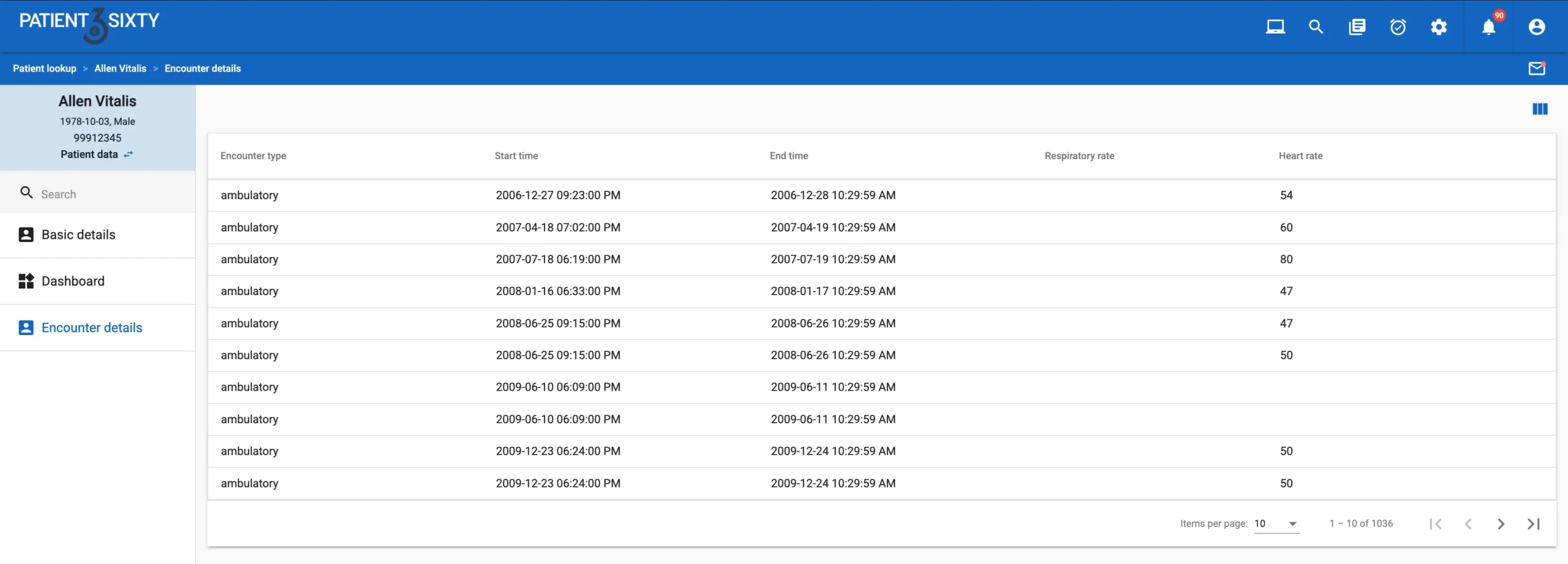 Patient360 (P360) patient lookup for information