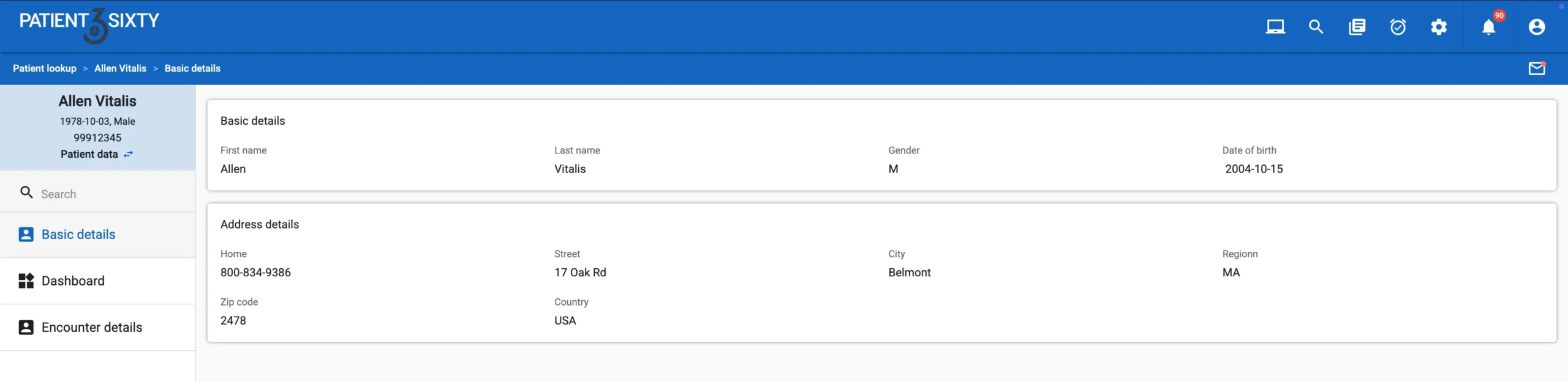 Patient360 dashboard 